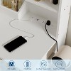 TackView Vanity Table with Lights and Mirror, Table with Power Strip, USB Charging, Hair Dryer Holder and Stool for Bedroom - 4 of 4