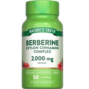 Nature's Truth Berberine with Ceylon Cinnamon Complex | 2,000mg | 50 Vegan Capsules - 1 of 4