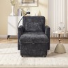 KWPZQEB Modern Recliner Chair, Upholstered Leisure Chair with Phone Bracket & Pillow, Reclining Sofa Chair with Storage for Living Room - 3 of 4