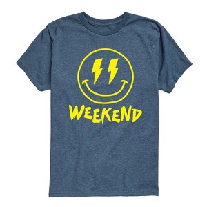 Boys' - Instant Message - Weekend Smile Face Short Sleeve Graphic T-Shirt - 1 of 4