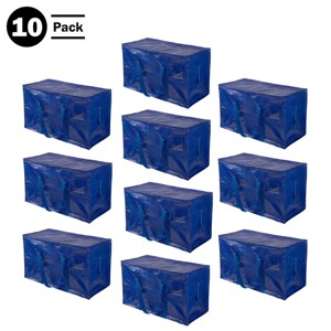 Home-Complete 10-Pack of 25Gal Moving Bags, Blue - 1 of 4