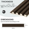 Gulches 4-Pack Solid Wood Acoustic Wall Panels (94.5" x 5.7") - Stylish Slat Panels for Interior Decor (Smoked Walnut Finish) - 3 of 4