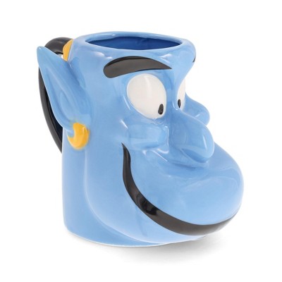 Silver Buffalo Disney Aladdin Genie 3D Sculpted Ceramic Mug | Holds 22 Ounces