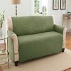 Collections Etc Reversible Spill Resistant Quilted Furniture Protector Cover with Ties - Covers Seat Bottom, Seat Back and 2 Seat Arms - 2 of 4