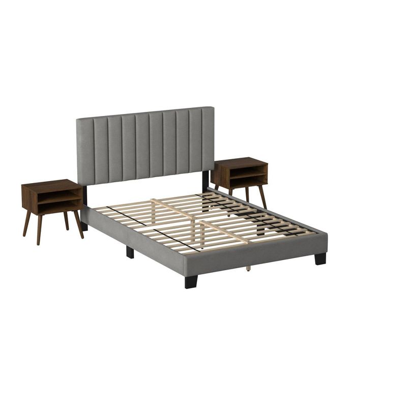 Queen Colbie Upholstered Platform Bed with Nightstands - Picket House Furnishings, 1 of 14