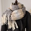 Anna-Kaci Soft Geometric Pattern Winter Scarf with Warm Cozy Knit Texture 78.5×26 Inches - 2 of 4