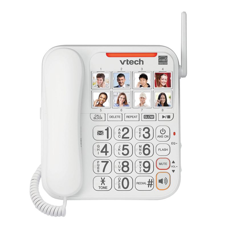 VTech® Amplified Corded/Cordless Answering System with Big Buttons and Display, 2 of 6
