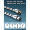 Cobbe 79" Shower Hose Extra Long, Handheld Shower Head Extension Hose Replacement with Gaskets & Sealing Tape, 304 Stainless Steel Hose, Chrome - 2 of 4