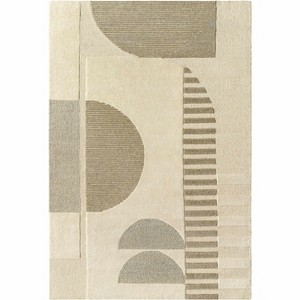 Hauteloom Brooklyn Black&White Modern Wool Rug - 1 of 4