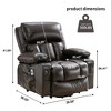 Faux Leather Power Lift Lounge Chair with Heat and Vibration Massage for Elderly with USB Port and Remote Control - 3 of 4
