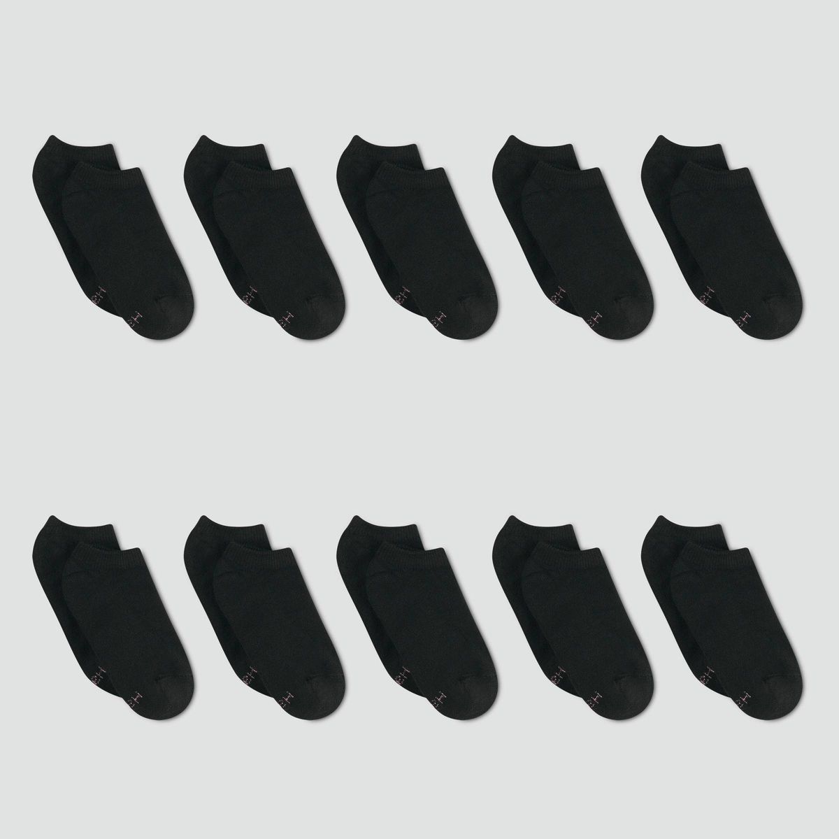 Hanes Women's Extended Size 10pk No Show Socks - 8-12 - thumbnail 9