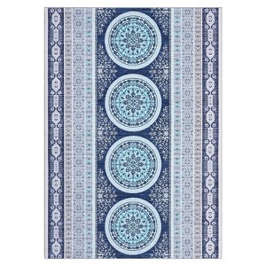 Washable Vintage Farmhouse Area Rugs with Floral Print for Bedroom Living Room, Soft Non Slip Retro Accent Throw Carpet for Home Office - 1 of 4