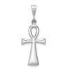 Black Bow Jewelry 14k White or Yellow Gold Reversible Ankh Cross Pendant, 14 x 35mm - 3 of 4