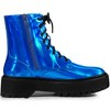 Allegra K Women's Round Toe Platform Lace Up Colorful Combat Ankle Boots - 4 of 4