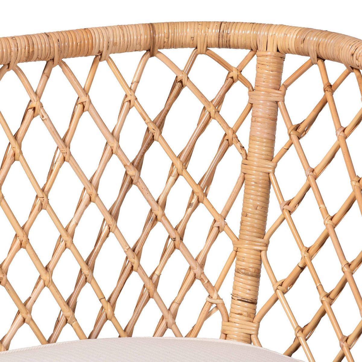 bali & pari Aysi Bohemian Rattan 2  Piece Dining Nook Bench Set Light Honey - thumbnail 6