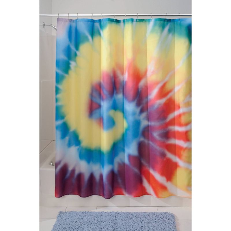 iDESIGN 72&#34;x72&#34; Tie Dye Fabric Bathroom Shower Curtain, 3 of 4