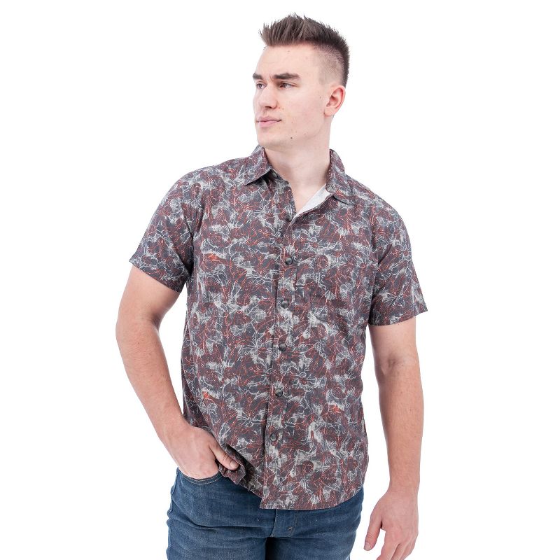 Men's Ecoths Jericho Relaxed Fit Short Sleeve Button Down Shirt, 3 of 6