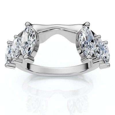 Pompeii3 5/8ct Marquise Diamond Ring Enhancer 14K White Gold