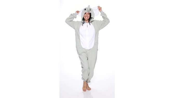 Funziez! Elephant Slim Fit Adult Unisex Novelty Union Suit Costume for Halloween, 2 of 8, play video