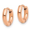 Chisel Stainless Steel Polished Rose IP-plated 2.5mm Hinged Hoop Earrings - 2 of 4