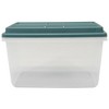 Hefty 72qt Hi-Rise Clear Storage Box Green Lid with Latch and Gold Foil - 4 of 4