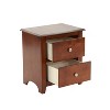 NicBex Contemporary Nightstand 2 Drawers Wooden Side Table with Metal Knobs End Table for Bedroom, Living Room - 3 of 4