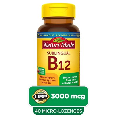 Nature Made Vitamin B12 3000mcg Sublingual Micro-Lozenges - 40ct