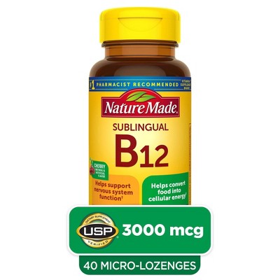 Nature Made Vitamin B12 3000mcg Sublingual Micro-Lozenges - 40ct