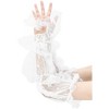 INSPIRE CHIC Women's Lace Floral Pearl Bowknot Polka Point Arm Fingerness Length Sleeves for Elegant Bridge Wedding Gloves 1 Pair - 4 of 4