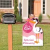 Big Dot of Happiness Girl Special Delivery - Baby Shower Decorations - Pink It's A Girl Stork Baby Announcement & Welcome Yard Sign - 2 of 4