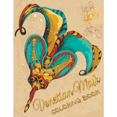 Venetian Mask Coloring Book - by  Julie Little (Paperback)