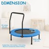 Kids Trampoline Rebounder with Full Covered Handrail and Pad Indoor Outdoor - 3 of 4