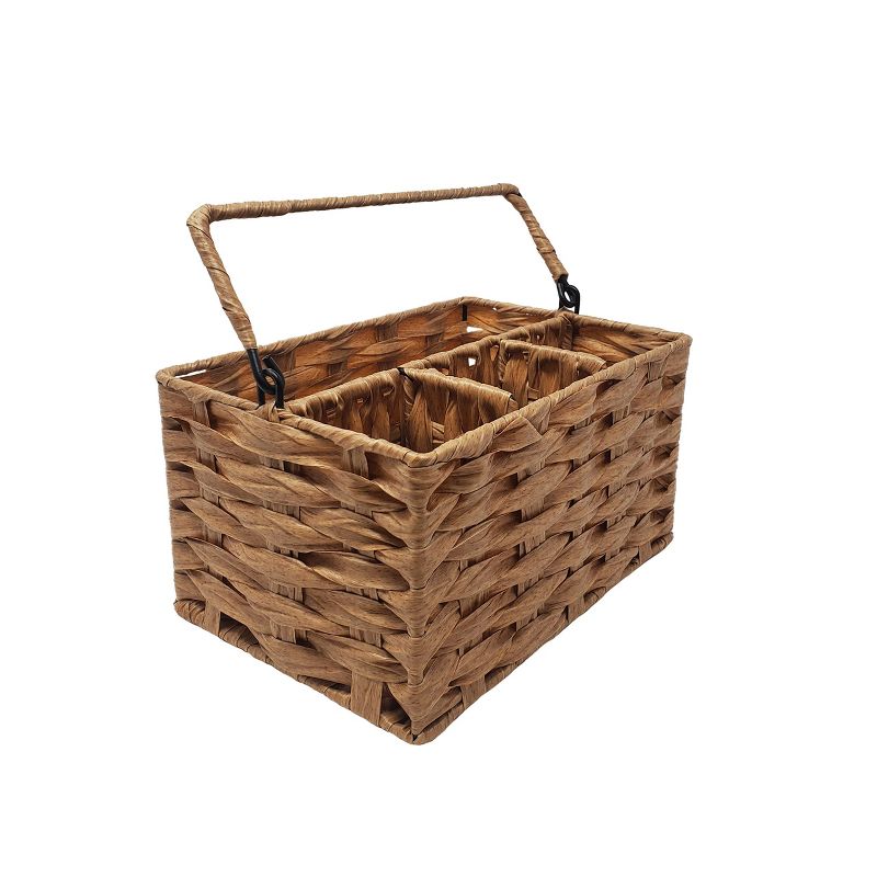KOVOT Poly-Wicker Woven Cutlery Storage Organizer Caddy Tote Bin Basket for Kitchen Table, Measures 9.5" x 6.5" x 5", 2 of 5