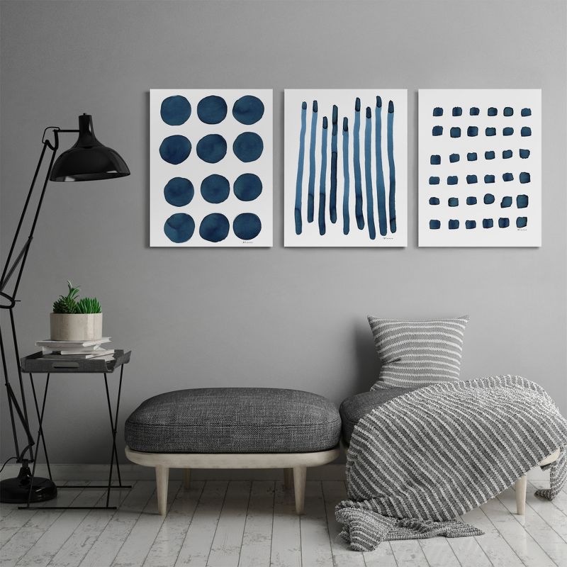 Americanflat Minimalist Abstract Mid Century Minimalist By Dreamy Me Triptych Wall Art - Set Of 3 Canvas Prints, 4 of 7