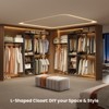 GlasFlength Closet System Sets Modern Closet Cabinet with Shelves, for Living Room, Dining Room, Gray, 109"*47"*24" - 3 of 4