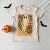 Checkered Ghost Floral Vintage - Youth Short Sleeve Graphic T-Shirt and Toddler Short Sleeve Graphic T-Shirt - 3 of 4