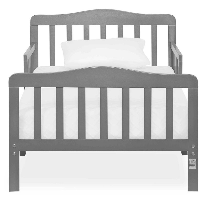 Dream On Me JPMA Certified  Memphis Classic Design Toddler Bed in Steel Gray, 3 of 10
