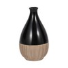 Sagebrook Home Ceramic Vase Contemporary Two-Tone Teardrop Shaped Vase Decorative Table Accent - 3 of 4