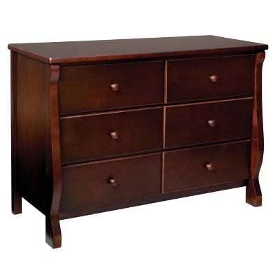 Image of Delta Children Universal 6 Drawer Dresser with Interlocking Drawers - Black Cherry Espresso