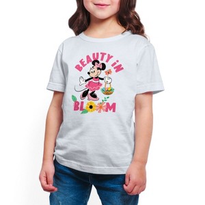 Girls' - Disney - Minnie Beauty In Bloom Short Sleeve Graphic T-Shirt - 1 of 3