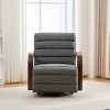 Swivel Accent Chair,Modern 360° Upholstered Lounge Chair with Solid Wood Armrests and Tufted Seat for Living Room Bedroom Office-Baofuwish - 2 of 4