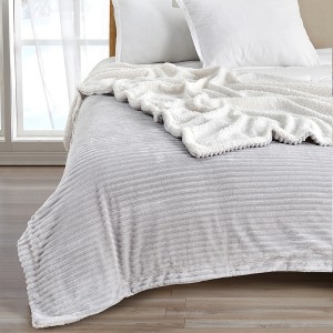 Ribbed Texture Reversible Bed Blanket - Great Bay Home - 1 of 4