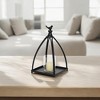 Cheung's Veldra Curved Mini Table Lantern & Bird Accent - Black - 2 of 4