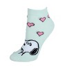 Textiel Trade Women's Peanuts Snoopy Sneaker Socks (3 Pair) - 2 of 4