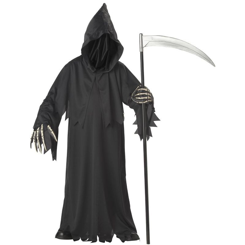 California Costumes Grim Reaper Deluxe Child Costume, Medium, 1 of 2