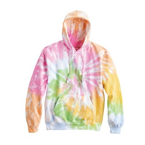 Collections Etc Tie Dye Pastel Rainbow Hoodie - 1 of 4