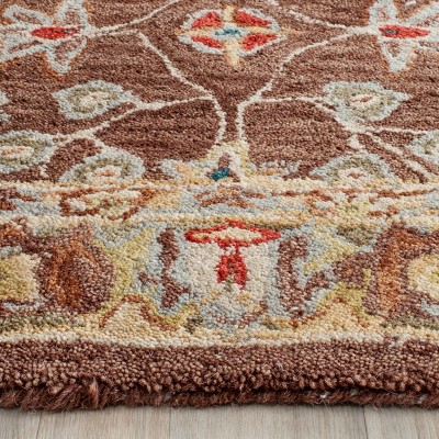 Anatolia Brown and Gold Hand Tufted Wool Runner Rug