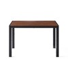 Vynxaria Creative Design Rectangular Dining Table, Veneered MDF Wood Structure, Walnut Finish, Stylish for Home Dining Spaces - 2 of 4