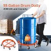 Acekool 55 Gallon Heavy Duty Drum Dolly, 2000 lbs Capacity, Steel Barrel Cart with 8 Swivel Casters & Brakes for Warehouse, 1 Pack - 2 of 4