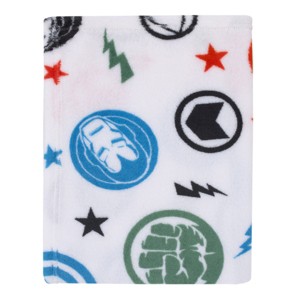 NoJo Marvel The Avengers Red, White, and Blue Super Soft Baby Blanket - 1 of 4